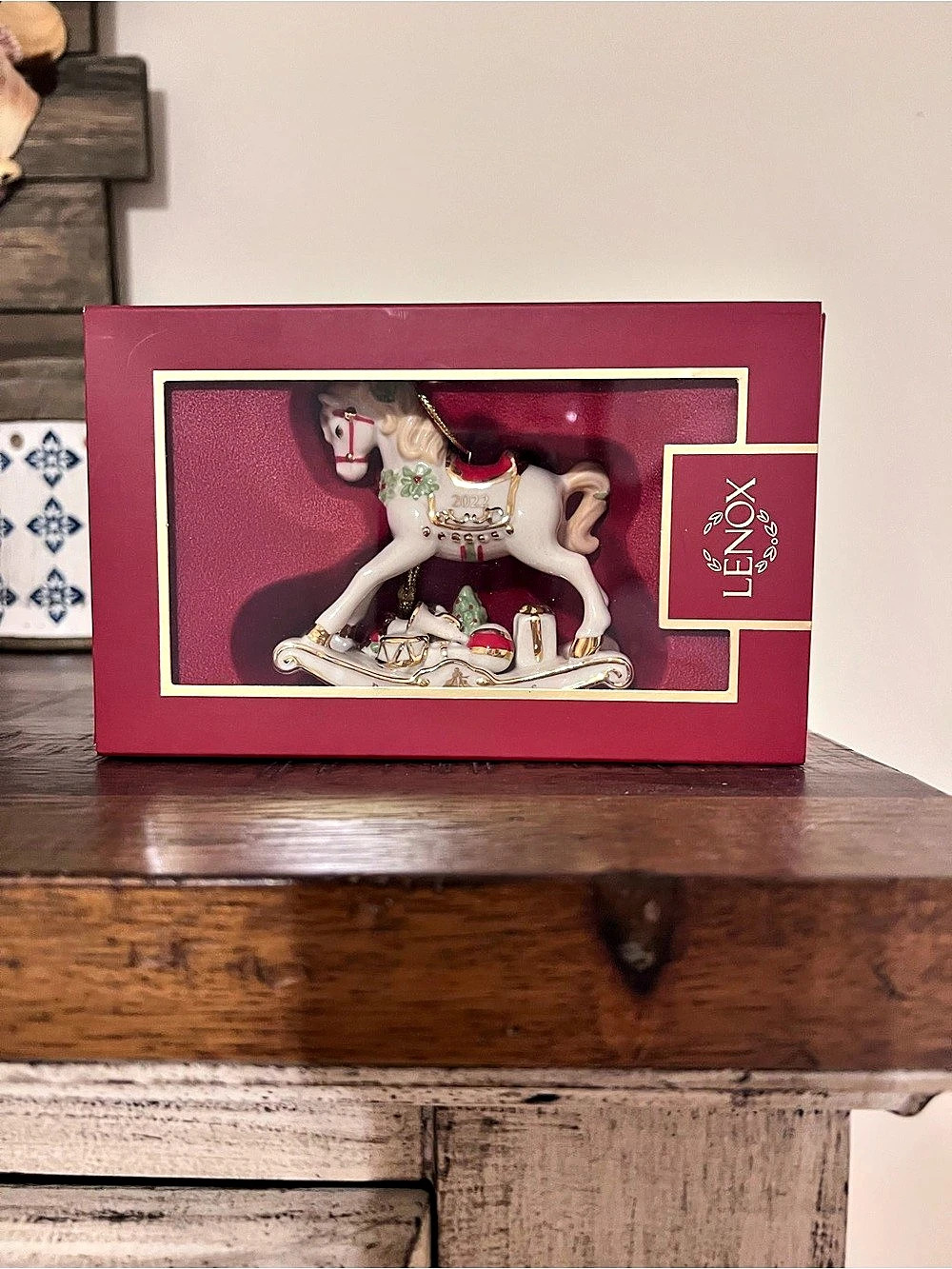 Lenox 2022 Baby's 1st Christmas Rocking Horse Ornament